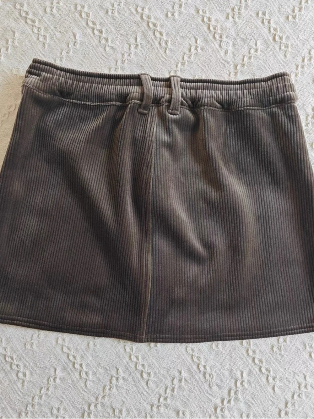 ALO ribbed velour Chocolate macchiato Skirt size M mini skirt